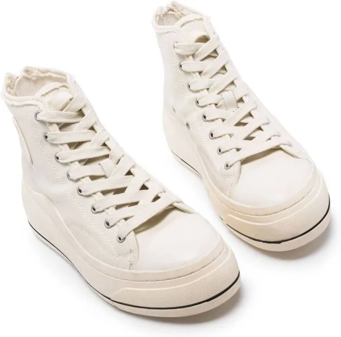 R13 high-top platform sneakers Neutrals