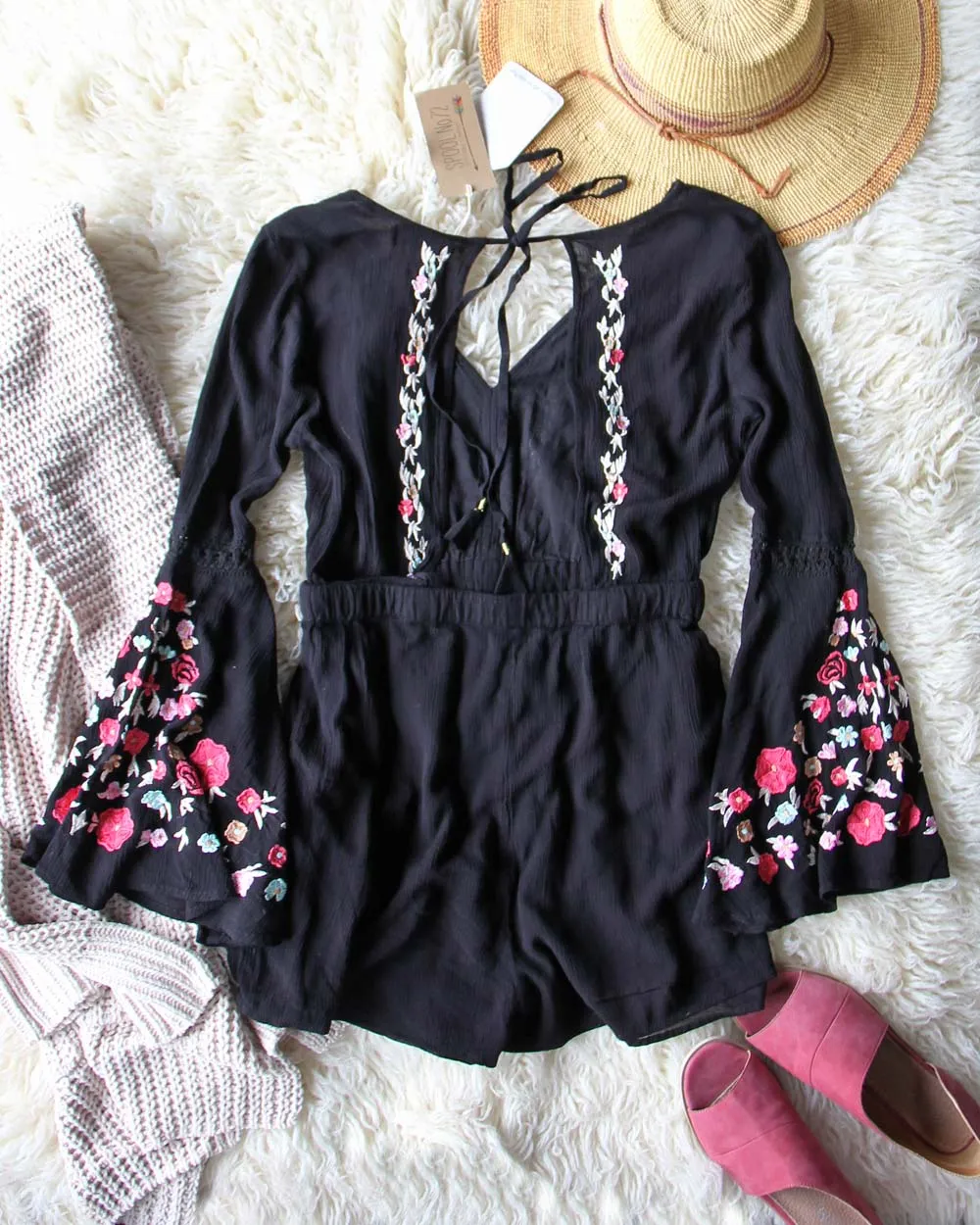 RahiCali Poppy Romance Romper