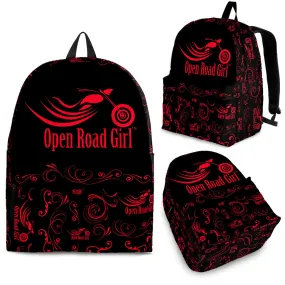 RED Open Road Girl Scatter Design Backpack