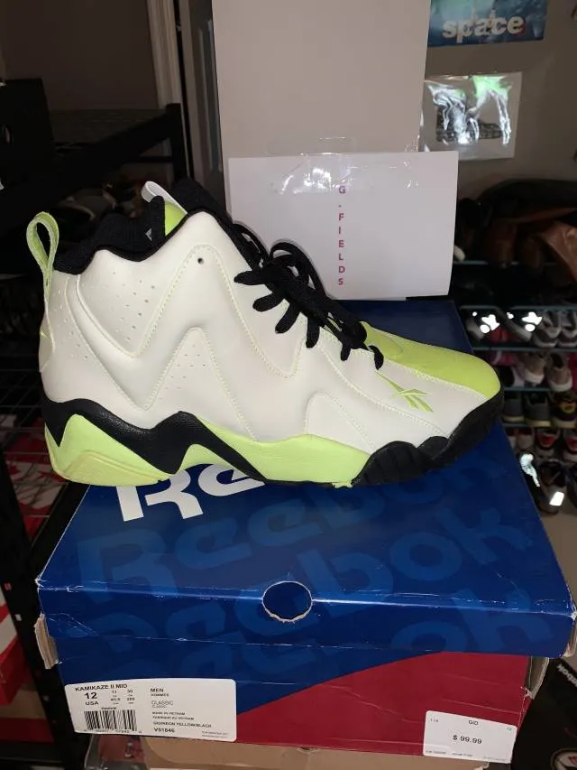 Reebok kamikaze ii mid acid rain size 12