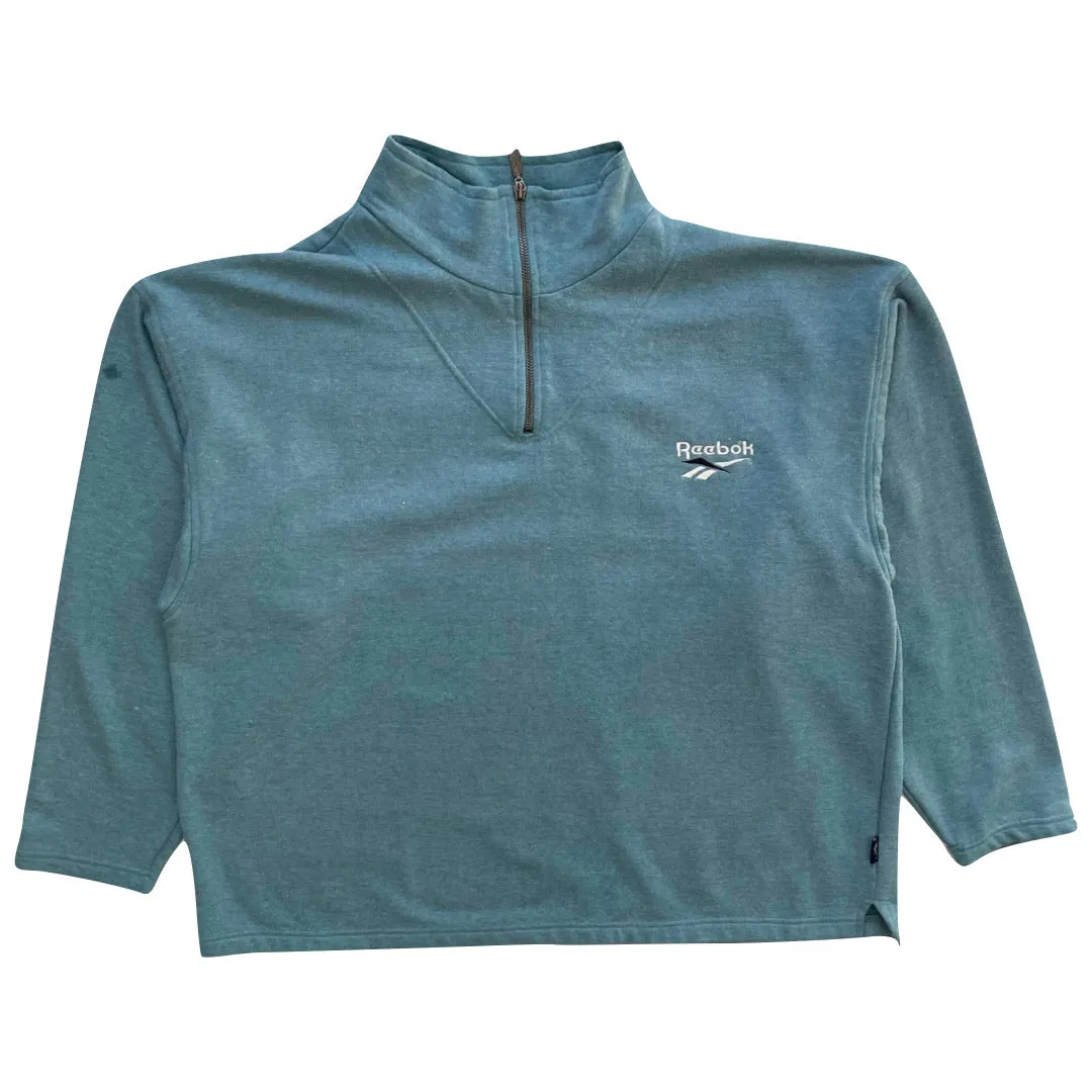 Reebok Teal/Sea Blue 1/4 Zip Sweatshirt