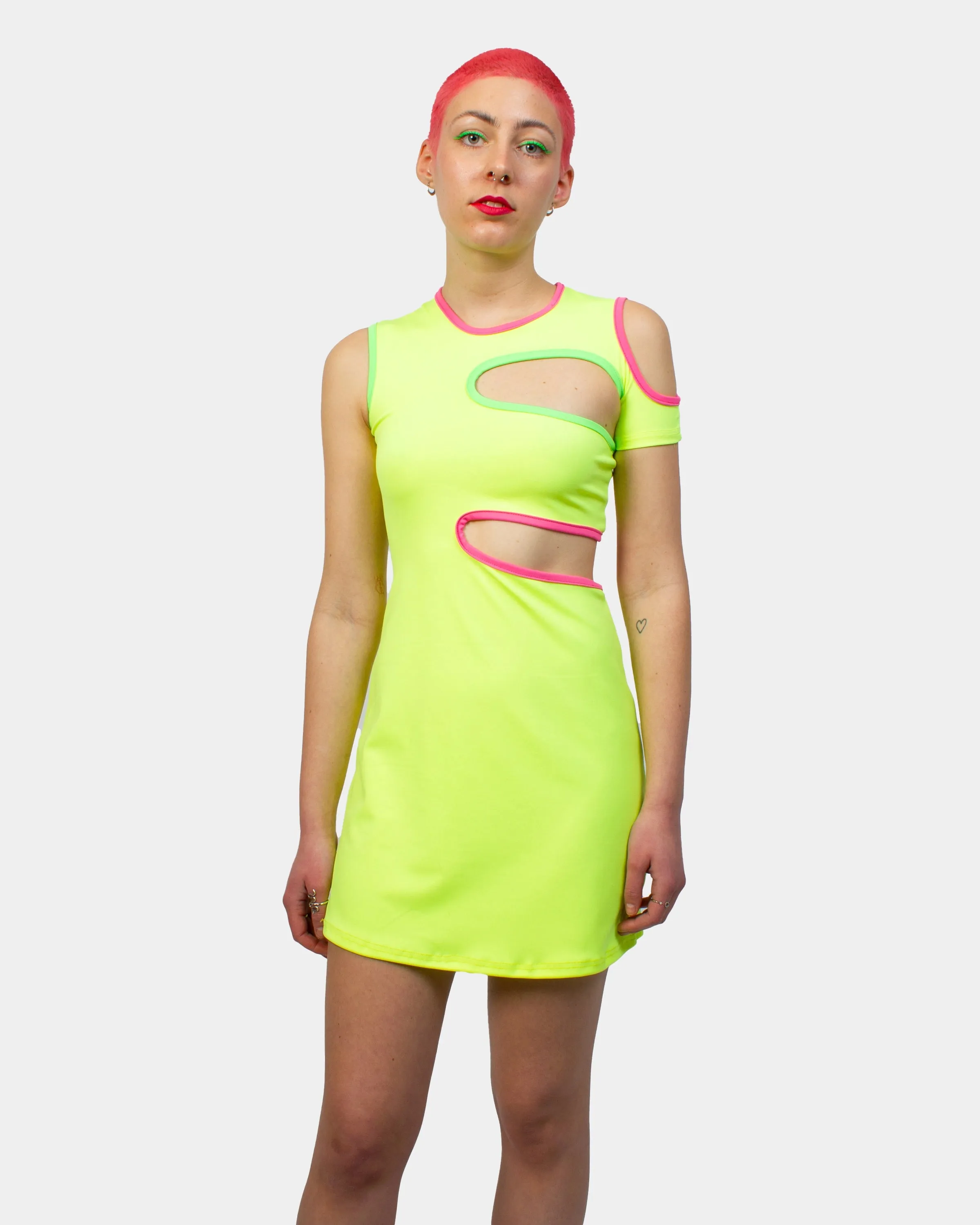 REWIND DRESS NEON