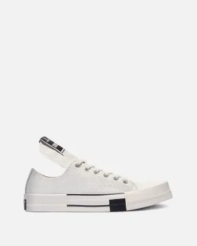 Rick Owens DRKSHDW Converse TURBODRK Ox in White/White