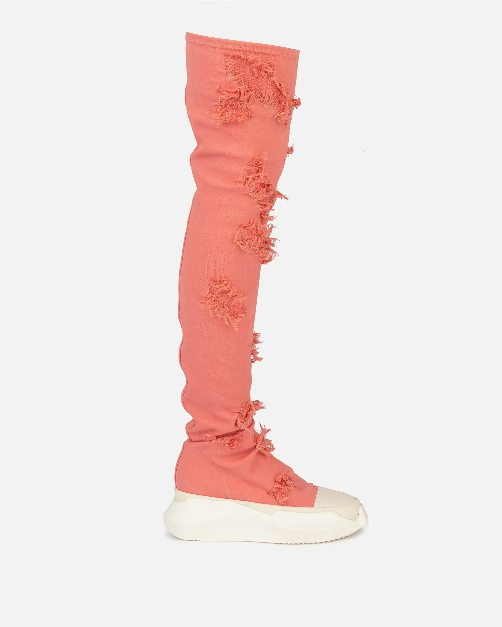 Rick Owens DRKSHDW Slashed Abstract Sock Sneakers in Dirty Pink