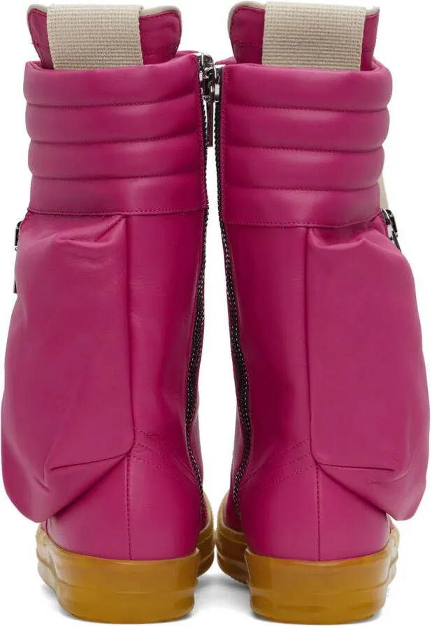 Rick Owens Pink Cargobasket Sneakers