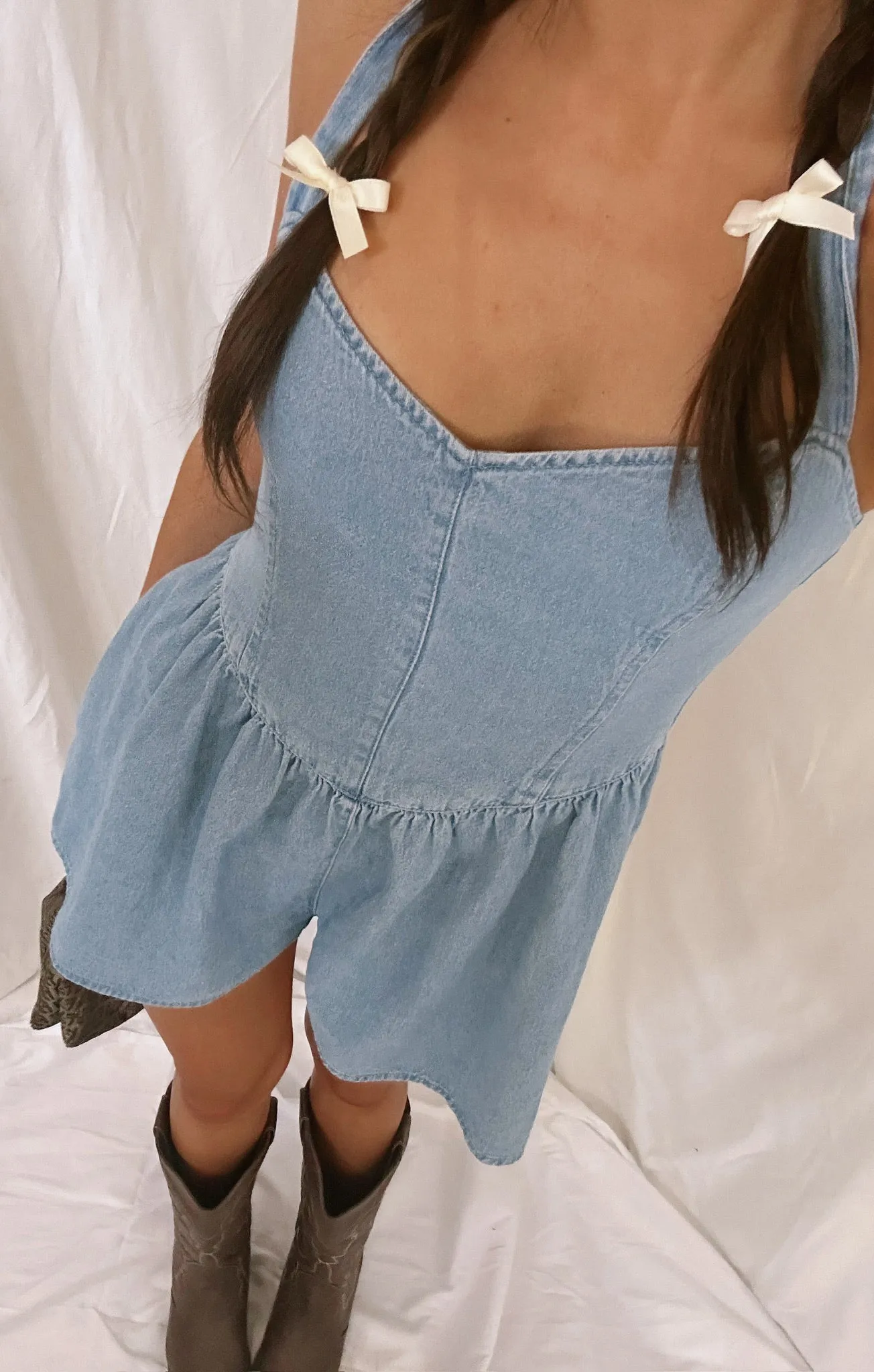 Romee Romper ~ Sky Indigo