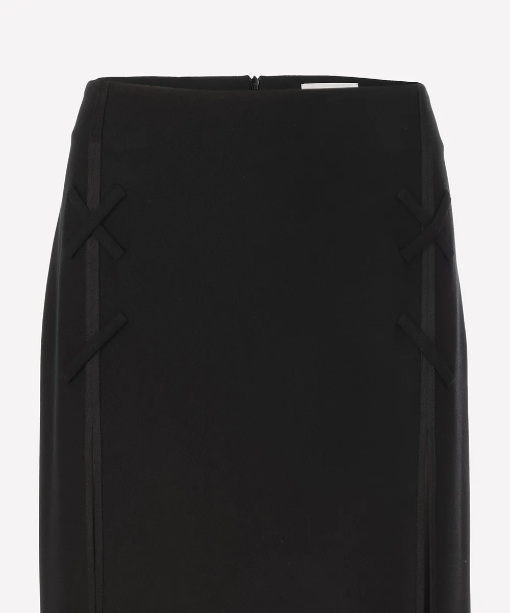 RXQUETTE slit crepe skirt 