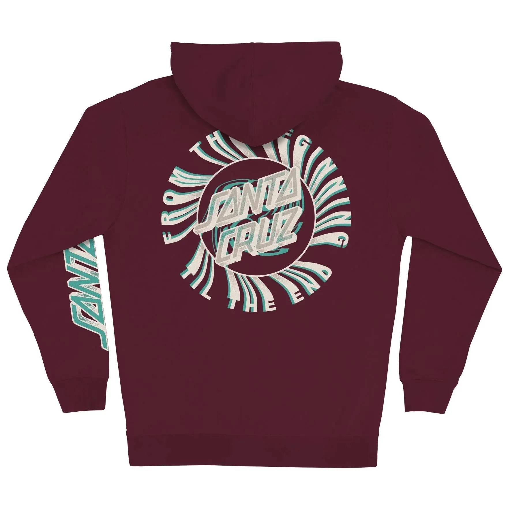 Santa Cruz Beginning Dot Zip Up Hoodie (Maroon)