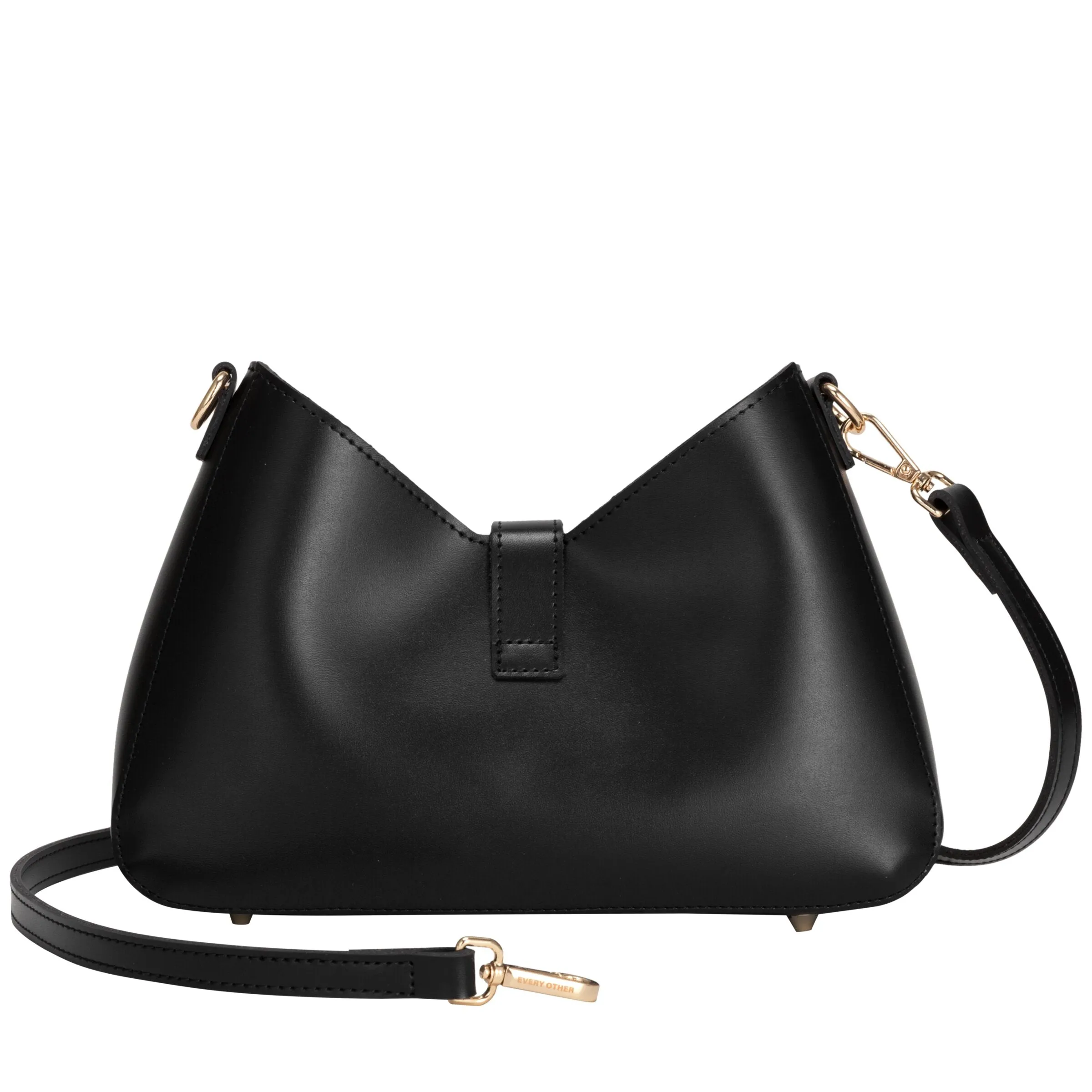 Shoulder Bag With Fastening Detail In Black