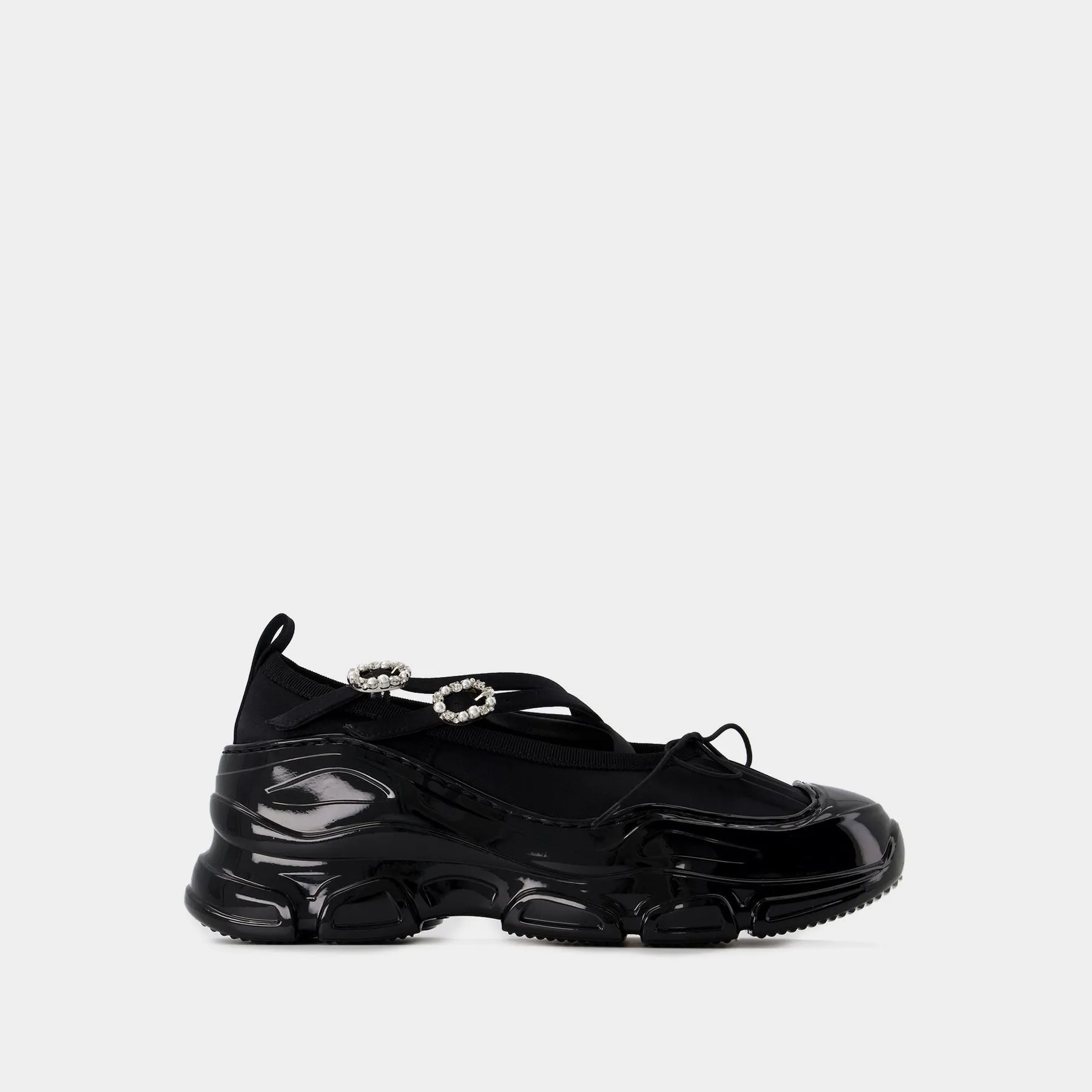 Simone Rocha  Classic Criss Cross Tracker Sneakers - Simone Rocha - Pvc - Black