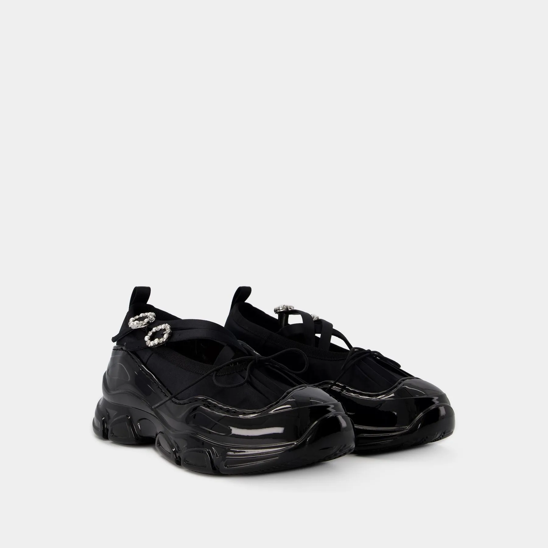 Simone Rocha  Classic Criss Cross Tracker Sneakers - Simone Rocha - Pvc - Black