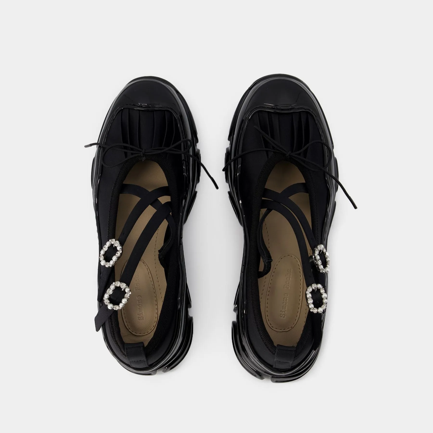 Simone Rocha  Classic Criss Cross Tracker Sneakers - Simone Rocha - Pvc - Black