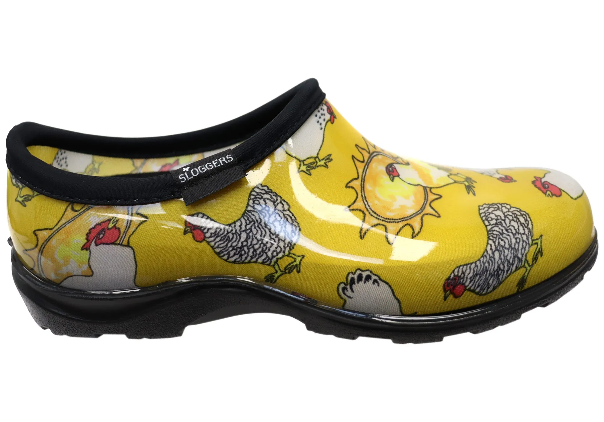 Sloggers Comfortable Womens Splash Shoes Yellow Chicken