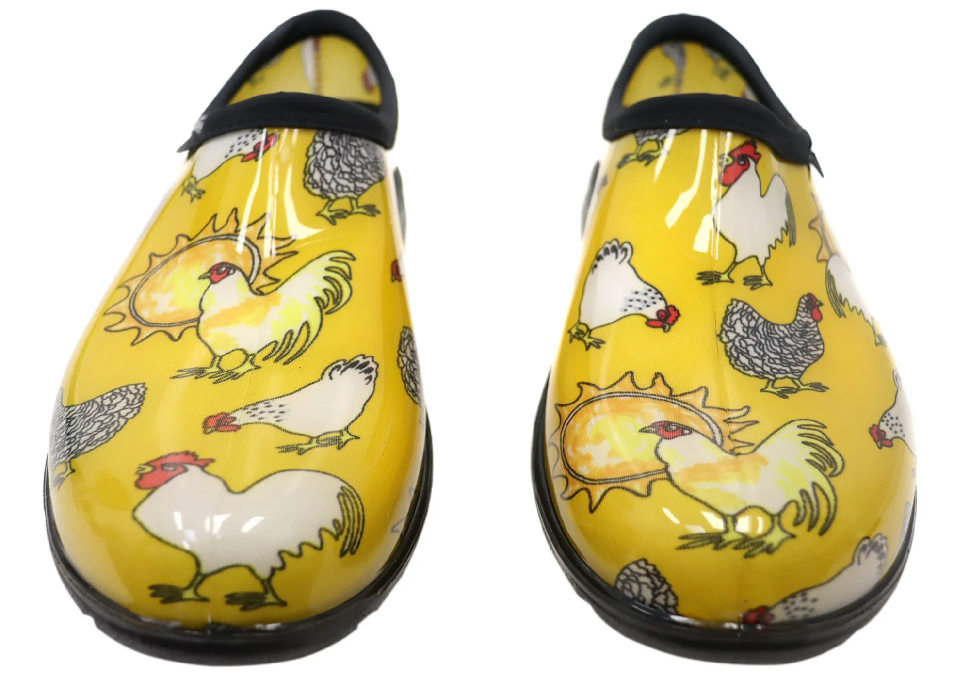 Sloggers Comfortable Womens Splash Shoes Yellow Chicken