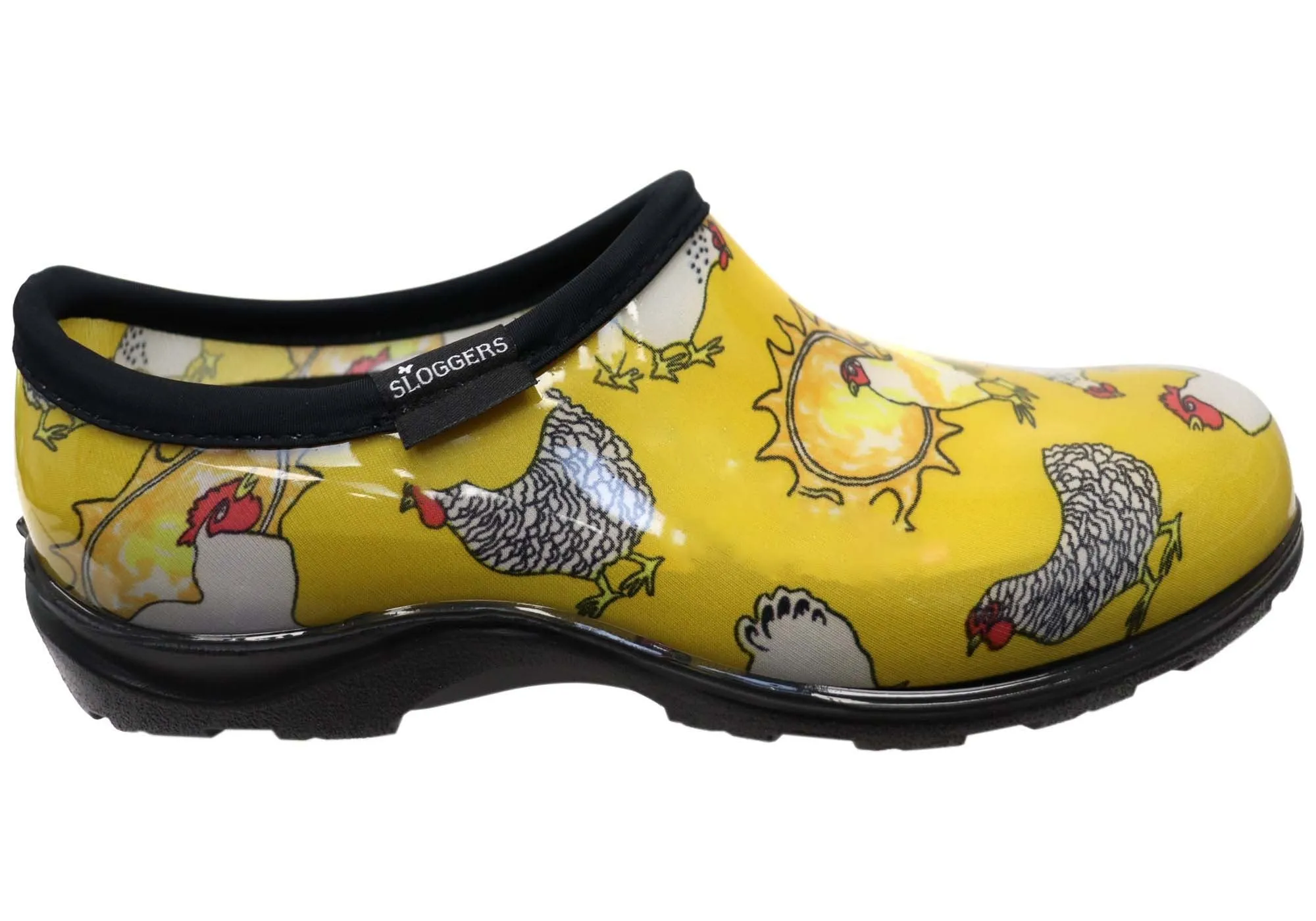 Sloggers Comfortable Womens Splash Shoes Yellow Chicken