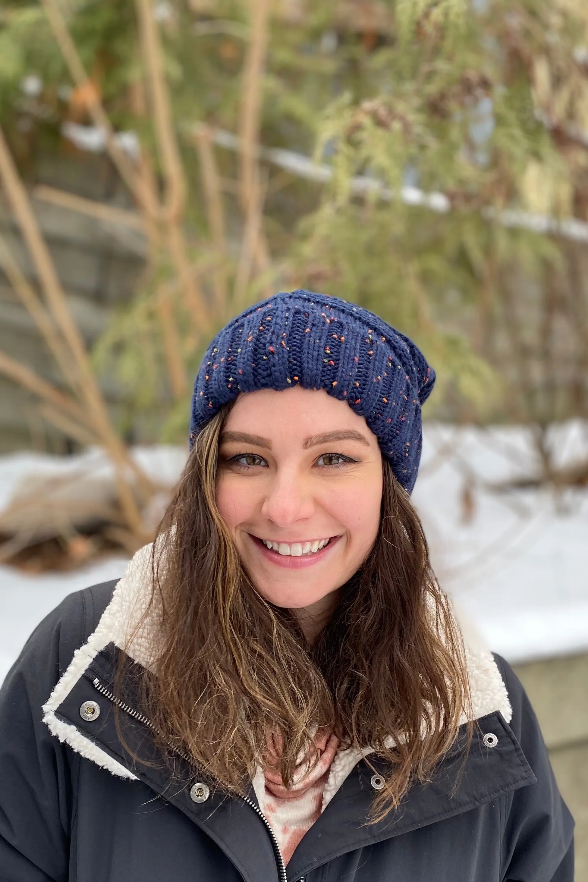 Slouchy Knit Pom Beanie