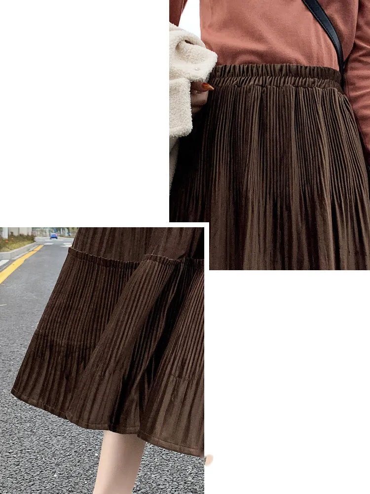 Small Elastic Pleated Skirt