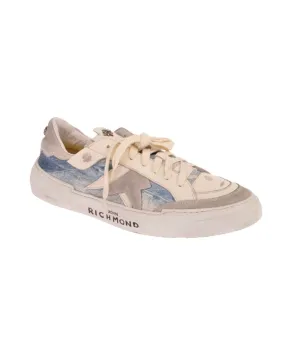 Sneakers in denim con logo stampato