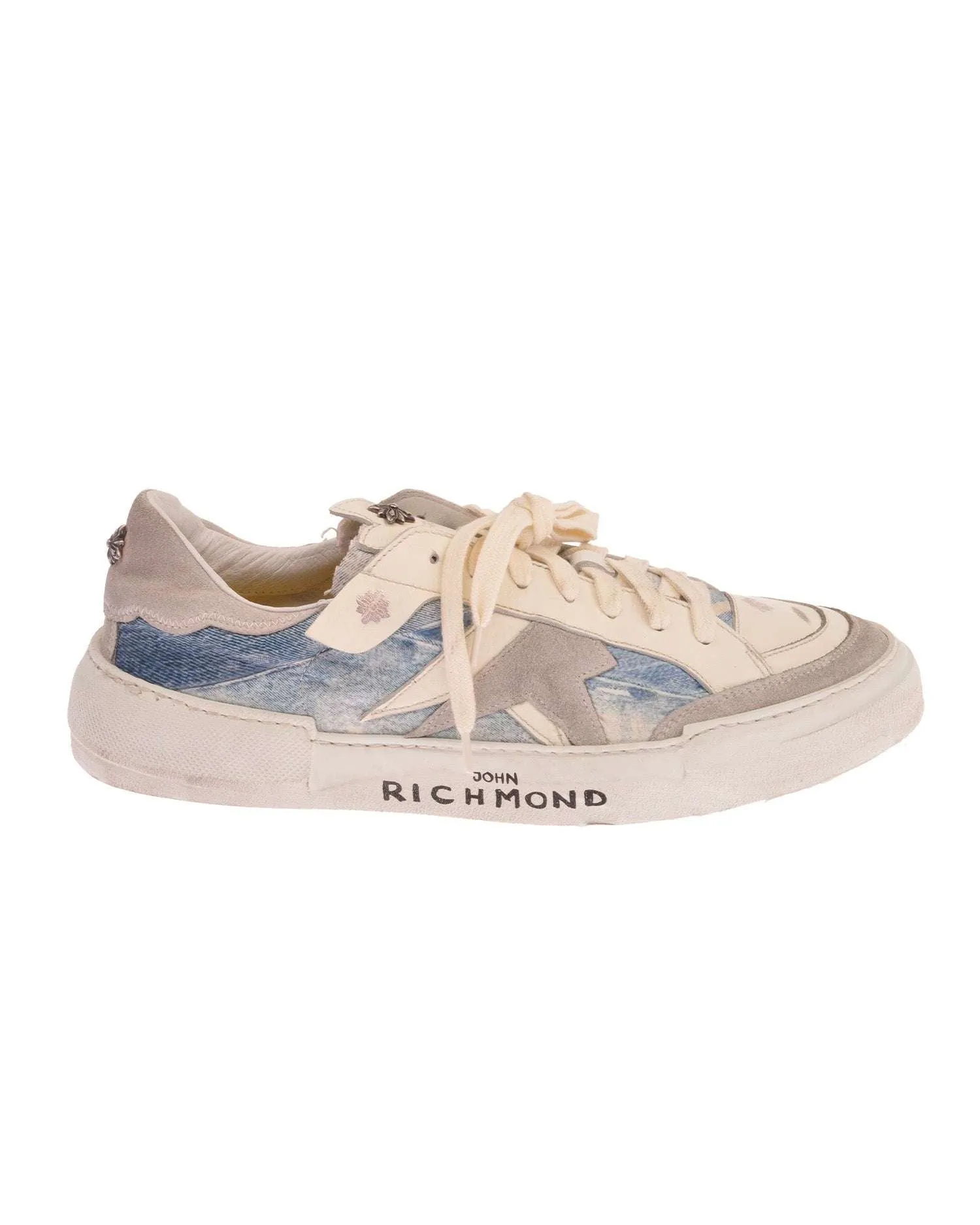 Sneakers in denim con logo stampato