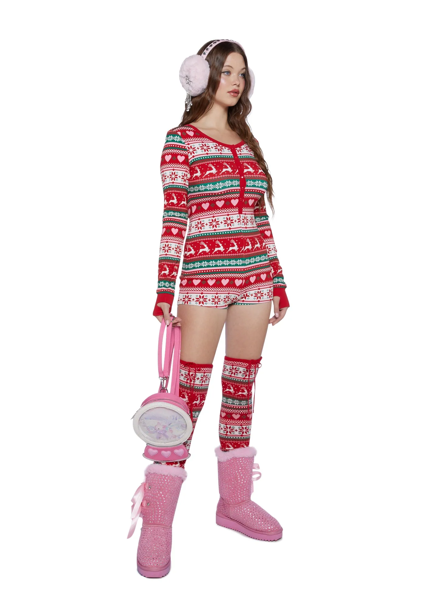 Snowy Soiree Knit Romper-