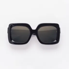 Square Acetate Sunglasses - Black