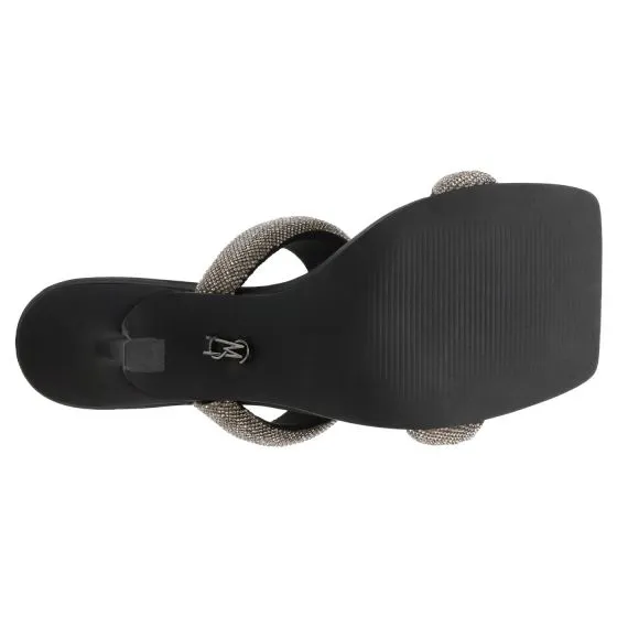 Steve Madden W' Jetsetter Black / Pewter Sandals