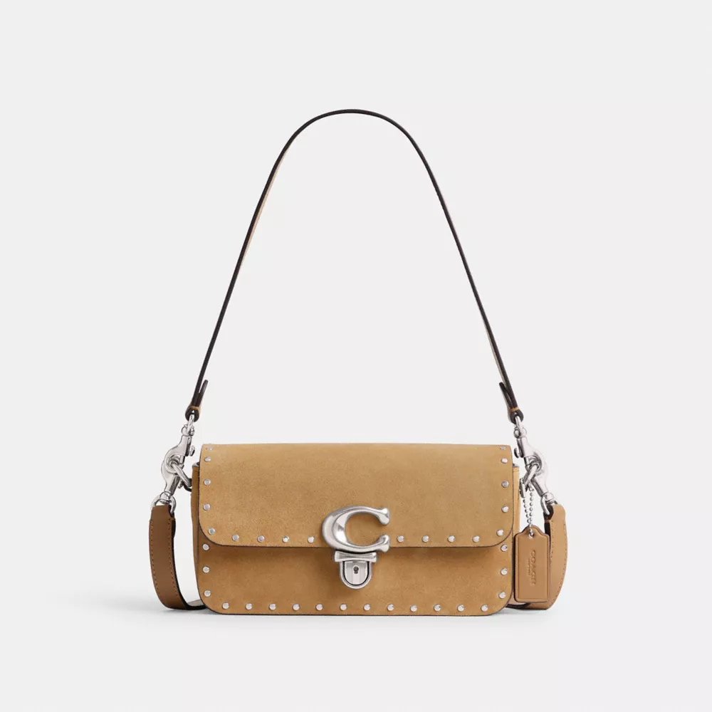 Studio Baguette Bag With Rivets