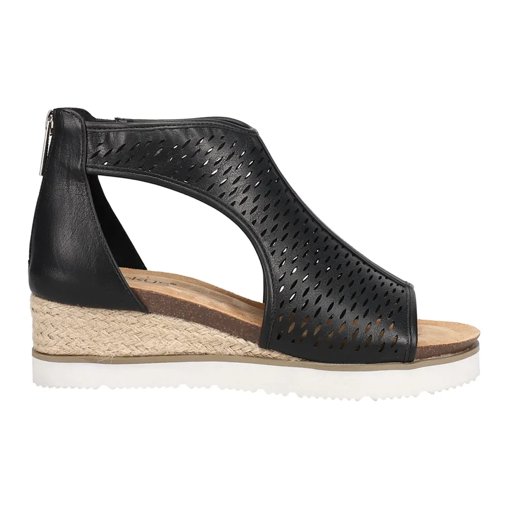 Sugar Momma Cut-Outs Espadrille Wedge Sandals