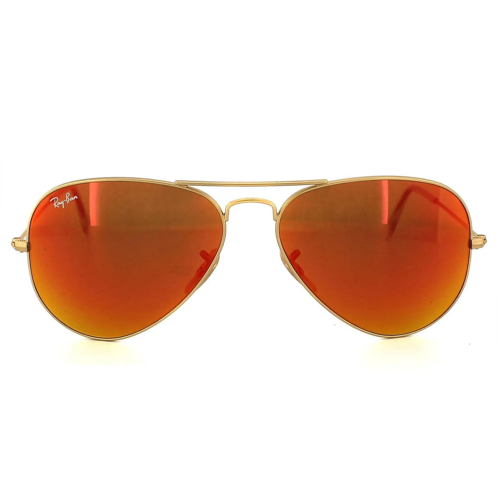 Sunglasses | Aviator Matt Gold Brown Mirror Sunglasses | Ray-Ban