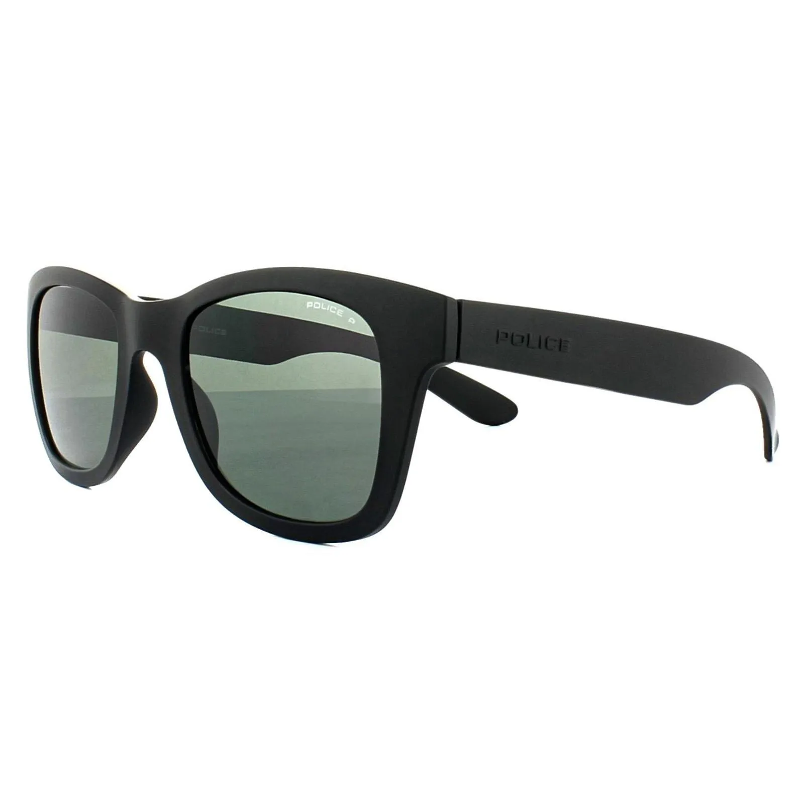 Sunglasses | Rectangle Matt Black Grey Polarized Sunglasses | Police