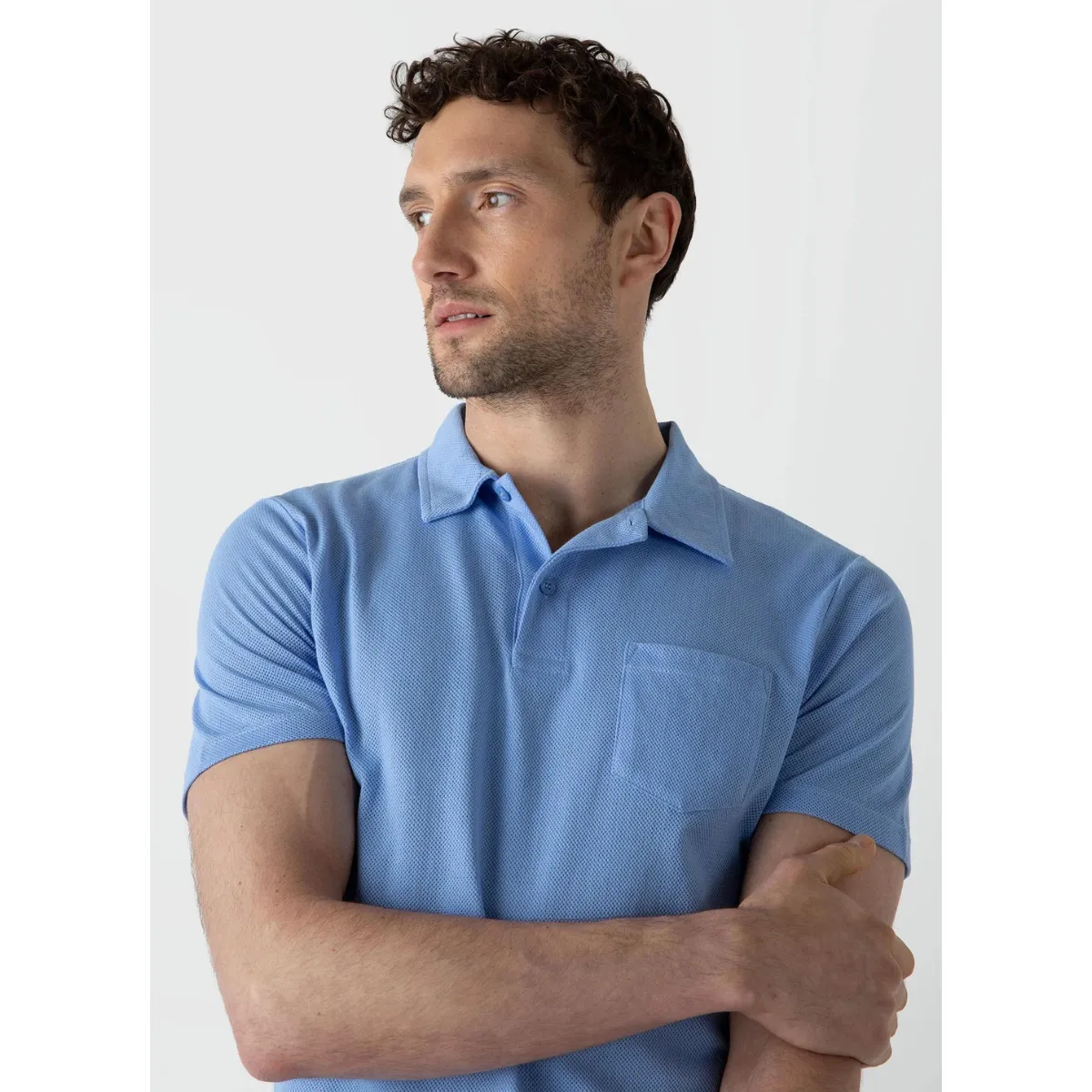 Sunspel   Riviera Polo Shirt Cool Blue