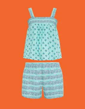 Sunuva Vest and Shorts Set Blue