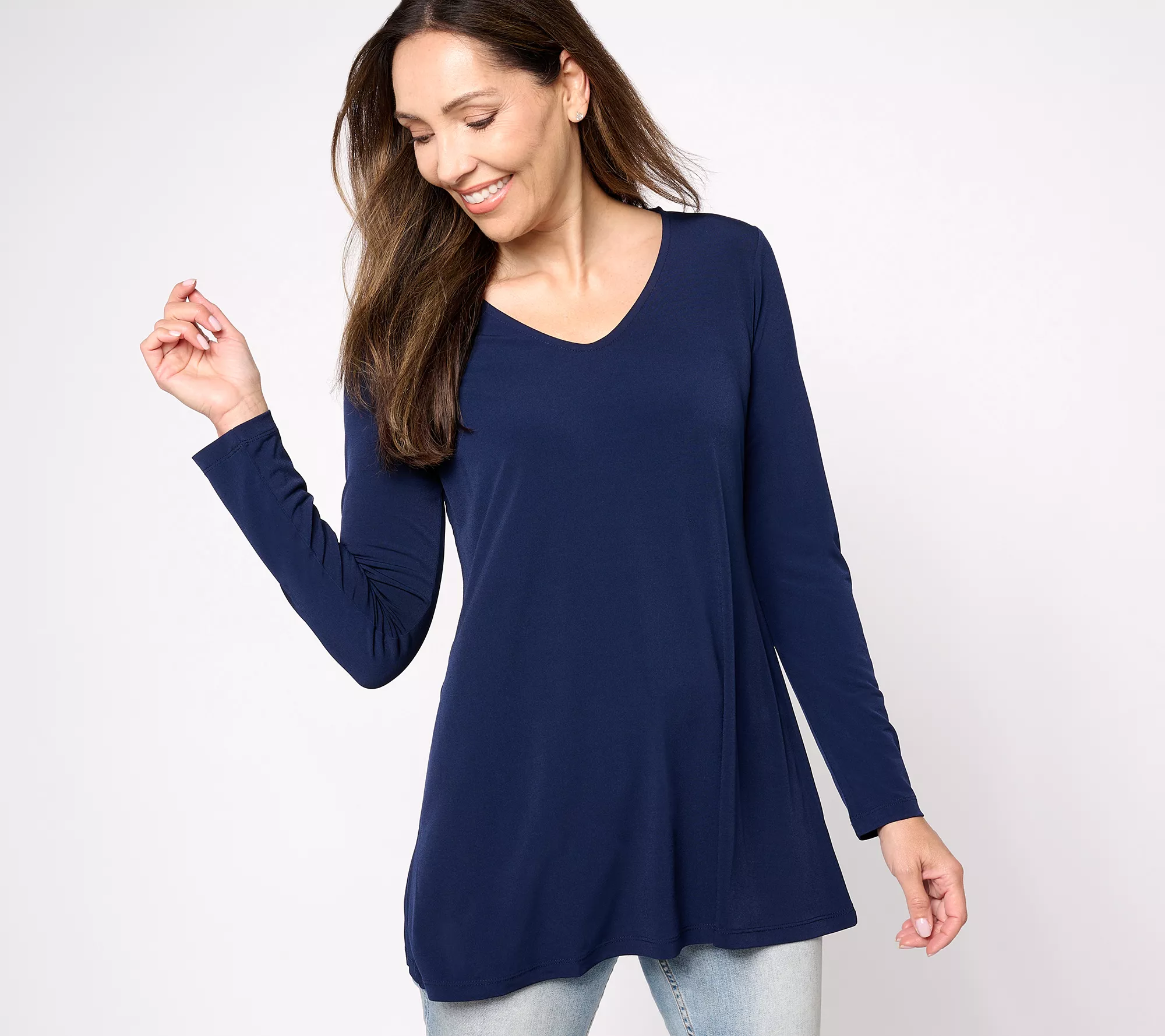 Susan Graver Modern Essentials Petite Liquid Knit Tunic