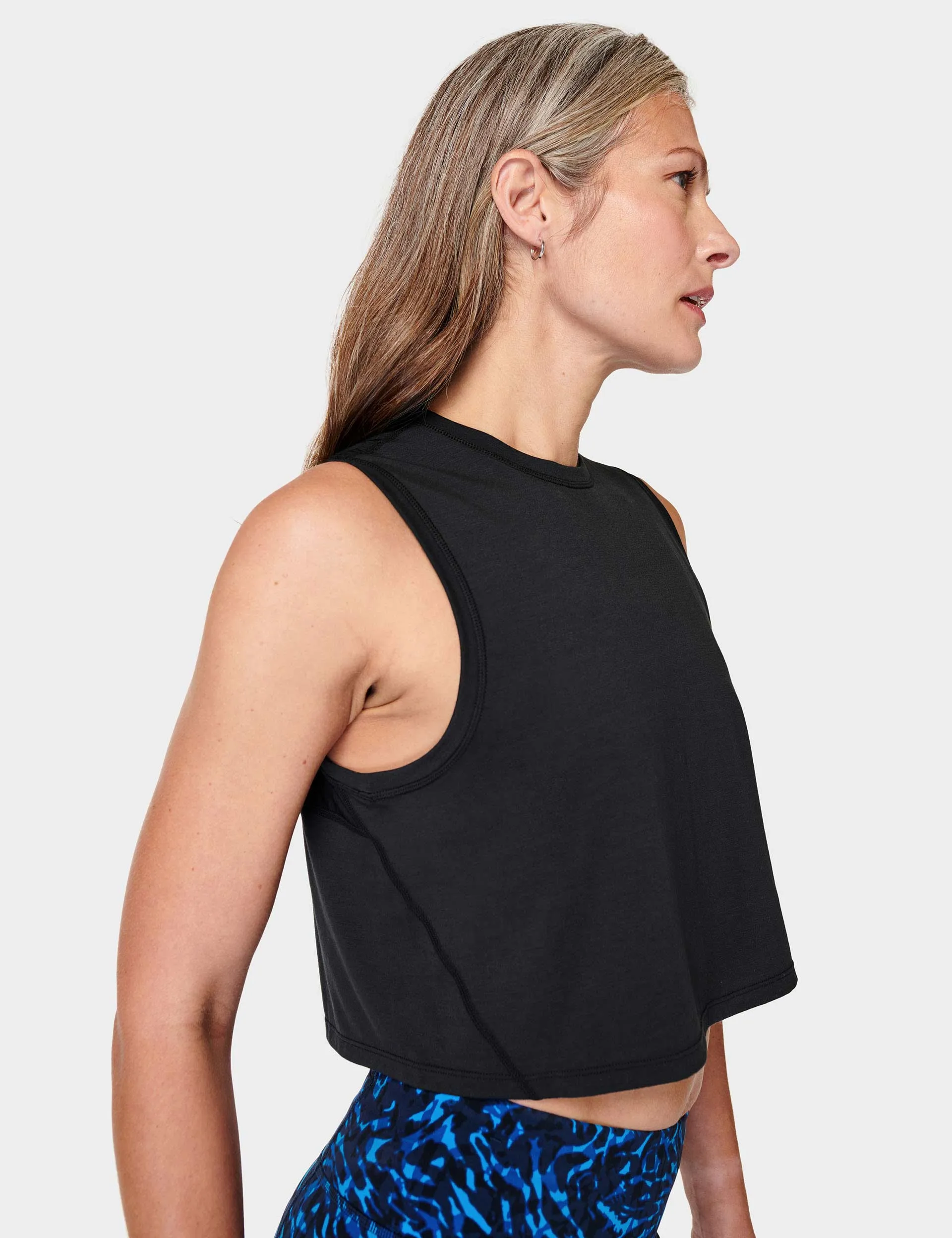 Sweaty Betty Breathe Easy Crop Muscle Vest - Black