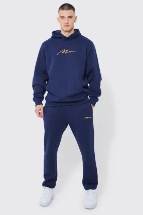 Tall Man 3d Embroidery Hooded Tracksuit