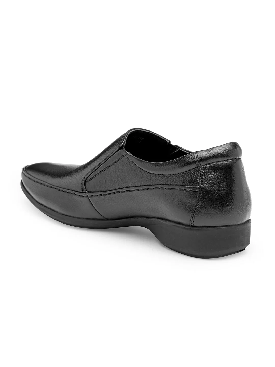 Teakwood Genuine leather Men Black Formal Slip-On Shoes