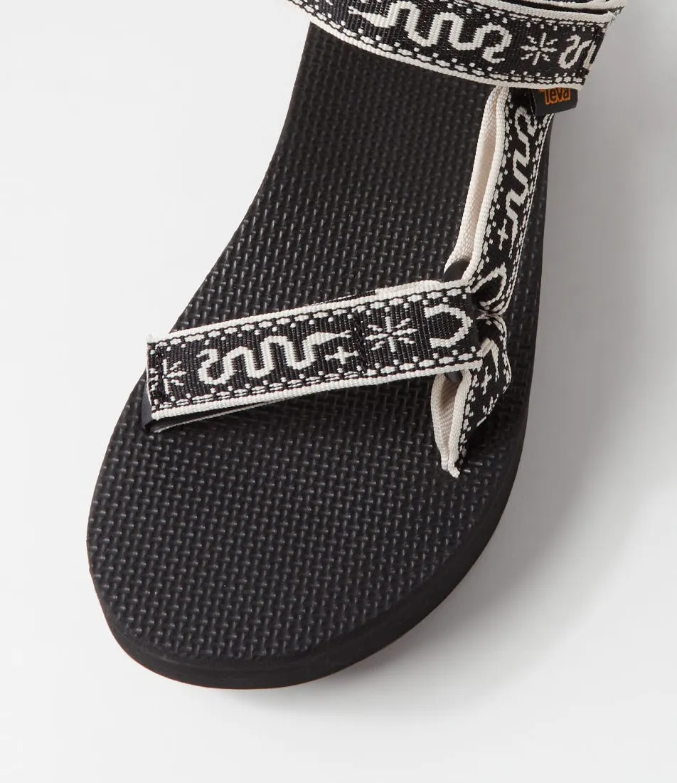 TEVA Flatform Universal Bandana Black Birch Fabric Sandals