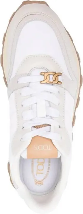 Tod's panelled leather sneakers White