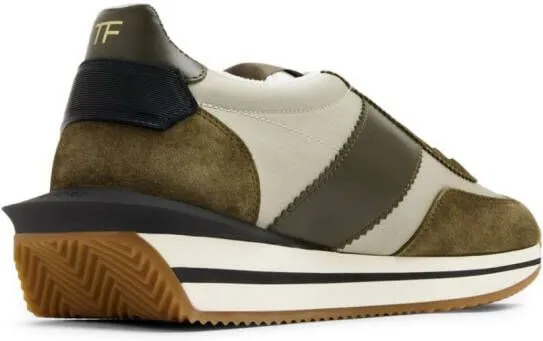 TOM FORD James lace-up suede sneakers Neutrals