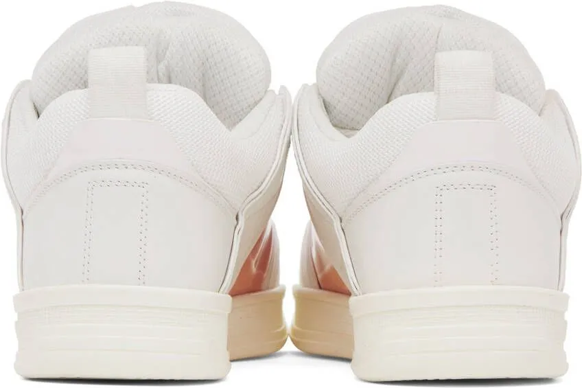 Valentino Garavani White & Pink Open Skate Sneakers