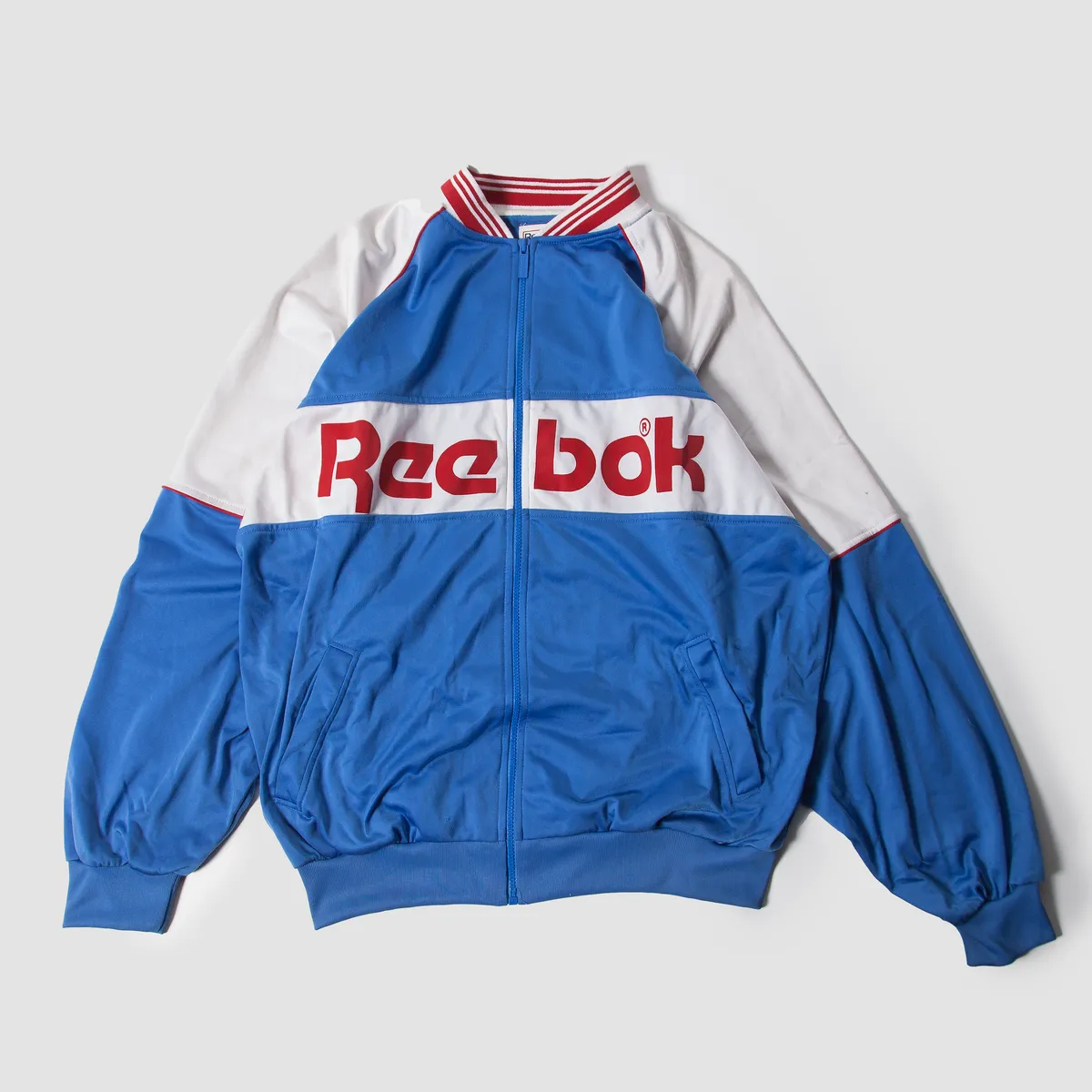 Vintage - Men - Reebok Light Varsity Jacket - White/Red/Blue