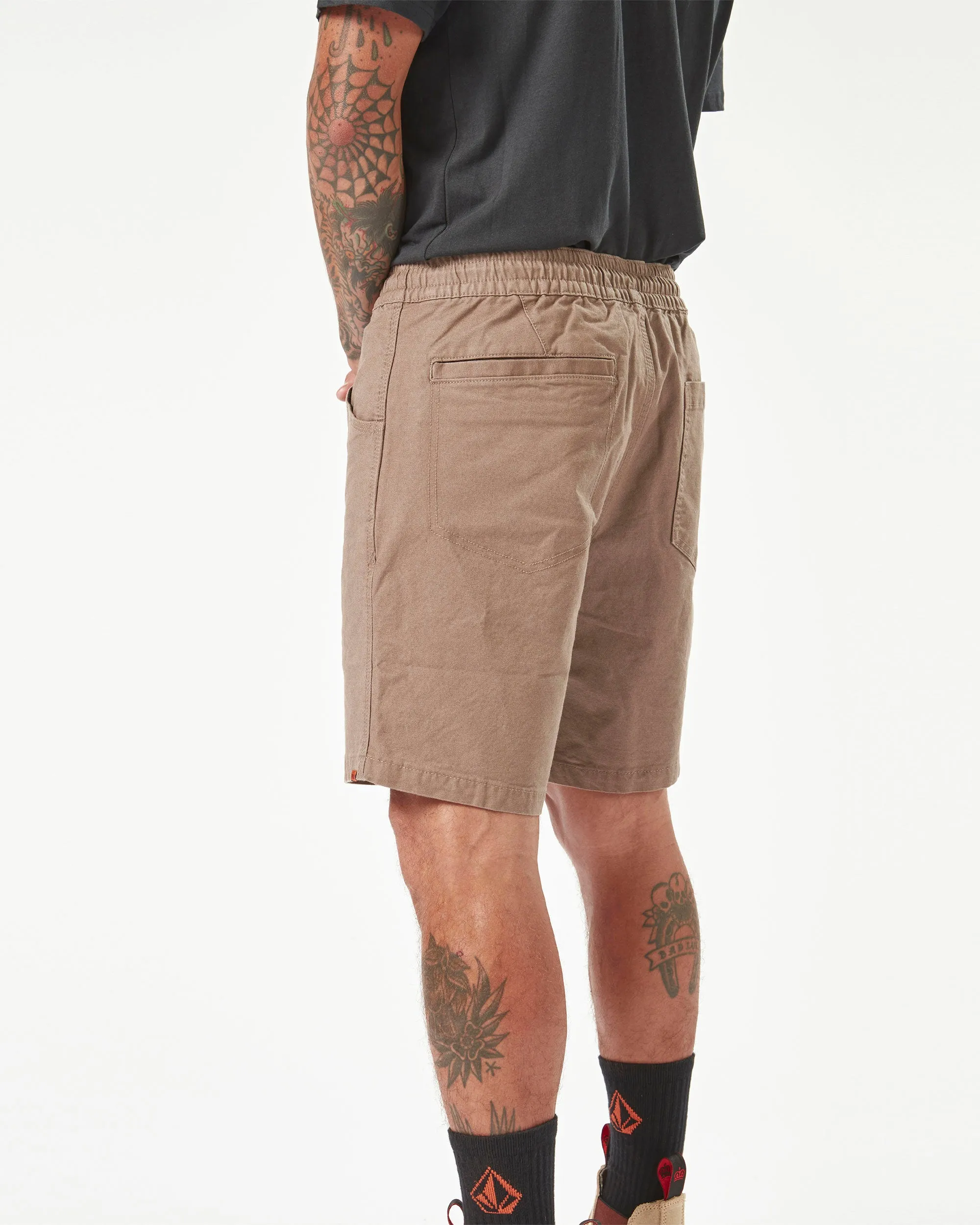 Volcom Workwear Caliper Elastic Waist Shorts - Brindle