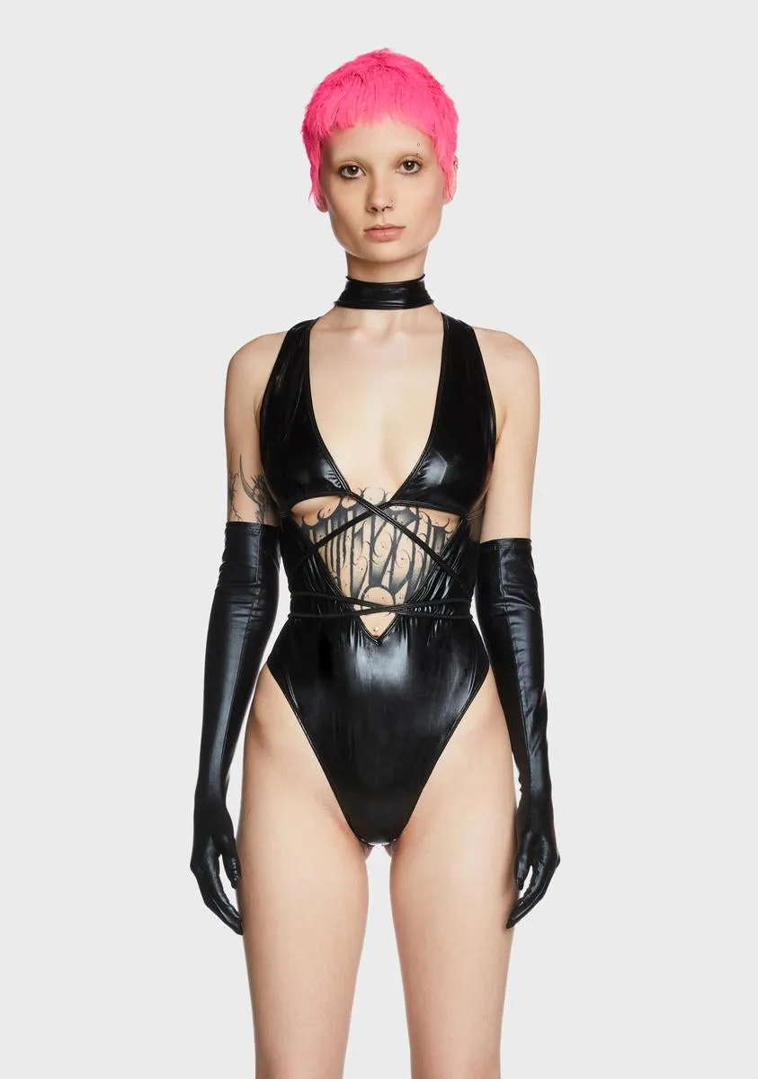 Want To Believe Bodysuit And Gloves Set-