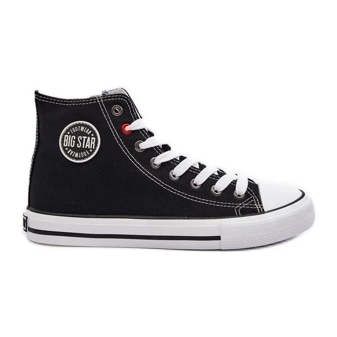 Women's Classic High Sneakers Big Star T274027 Black