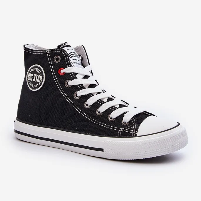 Women's Classic High Sneakers Big Star T274027 Black