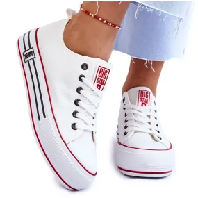 Women's Fabric Platform Sneakers Big Star LL274180 White