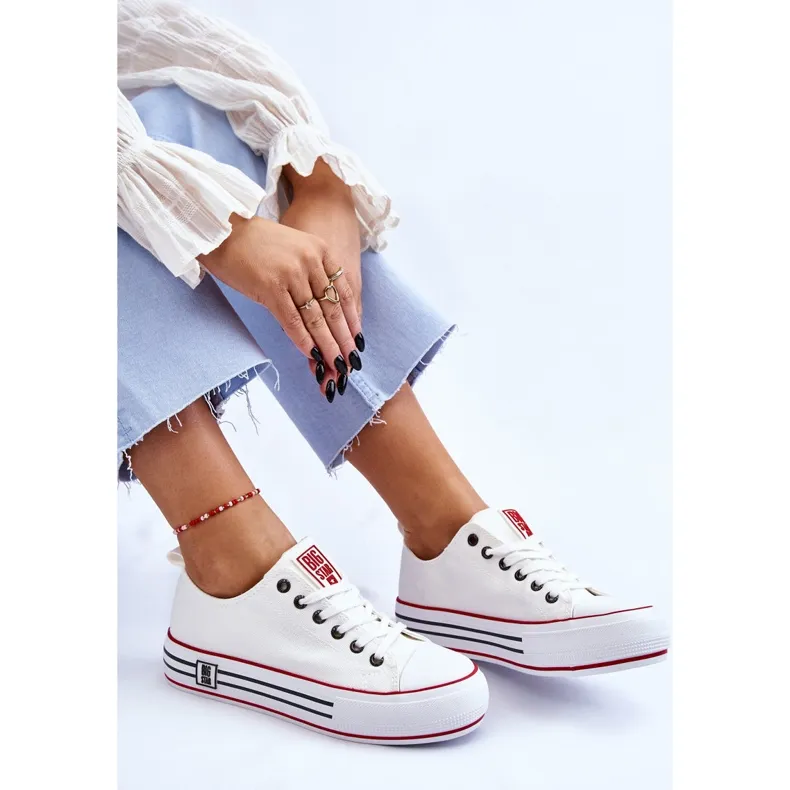 Women's Fabric Platform Sneakers Big Star LL274180 White