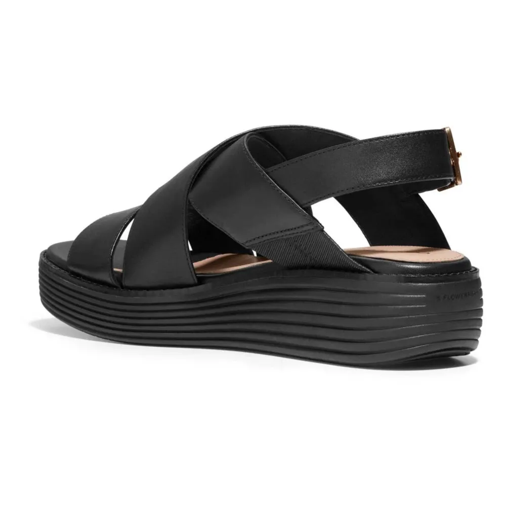 WOMEN'S COLE HAAN RIGINAL GRAND PLATFORM SANDALS | BLACK / BLACK