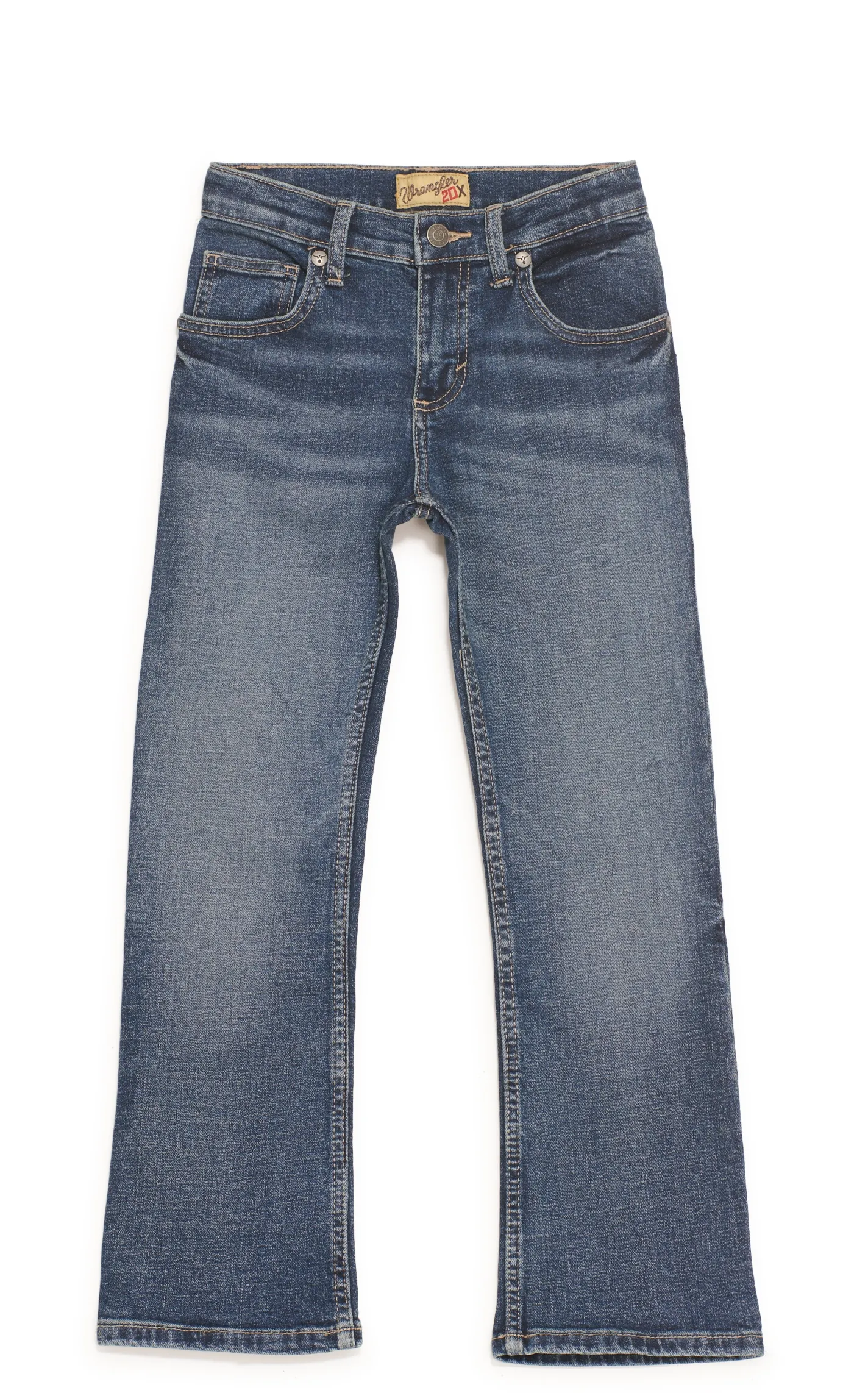 Wrangler 20X Boys' Medium Wash Slim Fit Vintage Boot Cut Jeans (18-20) - Cavender's Exclusive